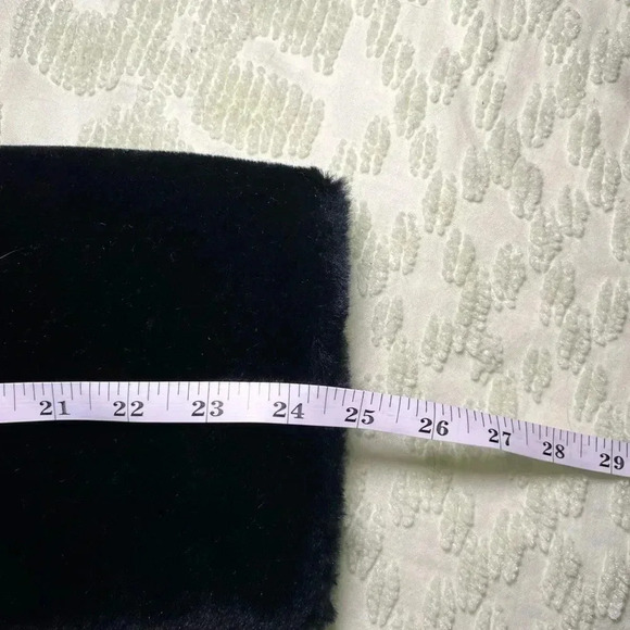 Vintage Womens Coat 13-14 Glenoit Intrigue Black Faux Fur Union Made in USA. - Picture 11 of 14